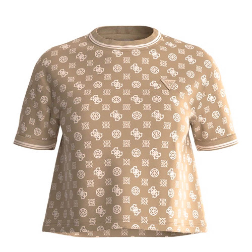 Guess Γυναικεία κοντομάνικη μπλούζα Diann 4G Crop Tee